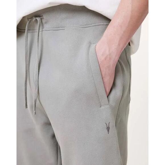 Allsaints Men’s Raven Cuffed Slim Fit Ramskull Sweatpants Medium Heather Gray - Picture 8 of 15